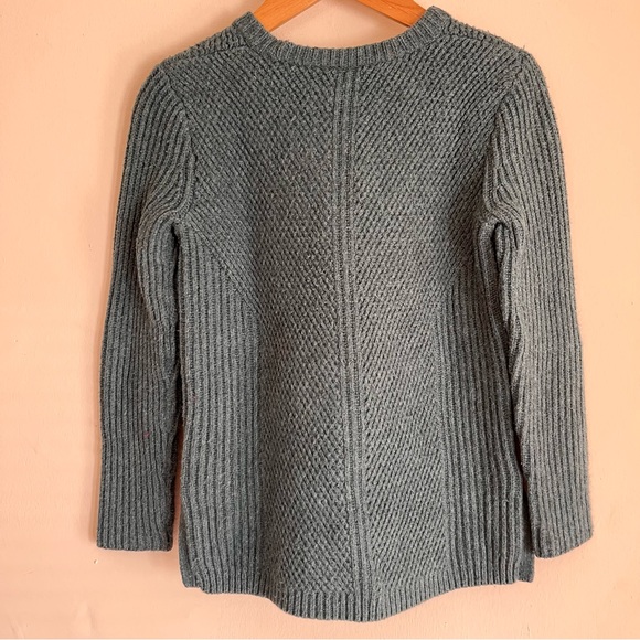 Madewell Sophia Heather Spruce Ribbed Sweater Size Small - Picture 5 of 13